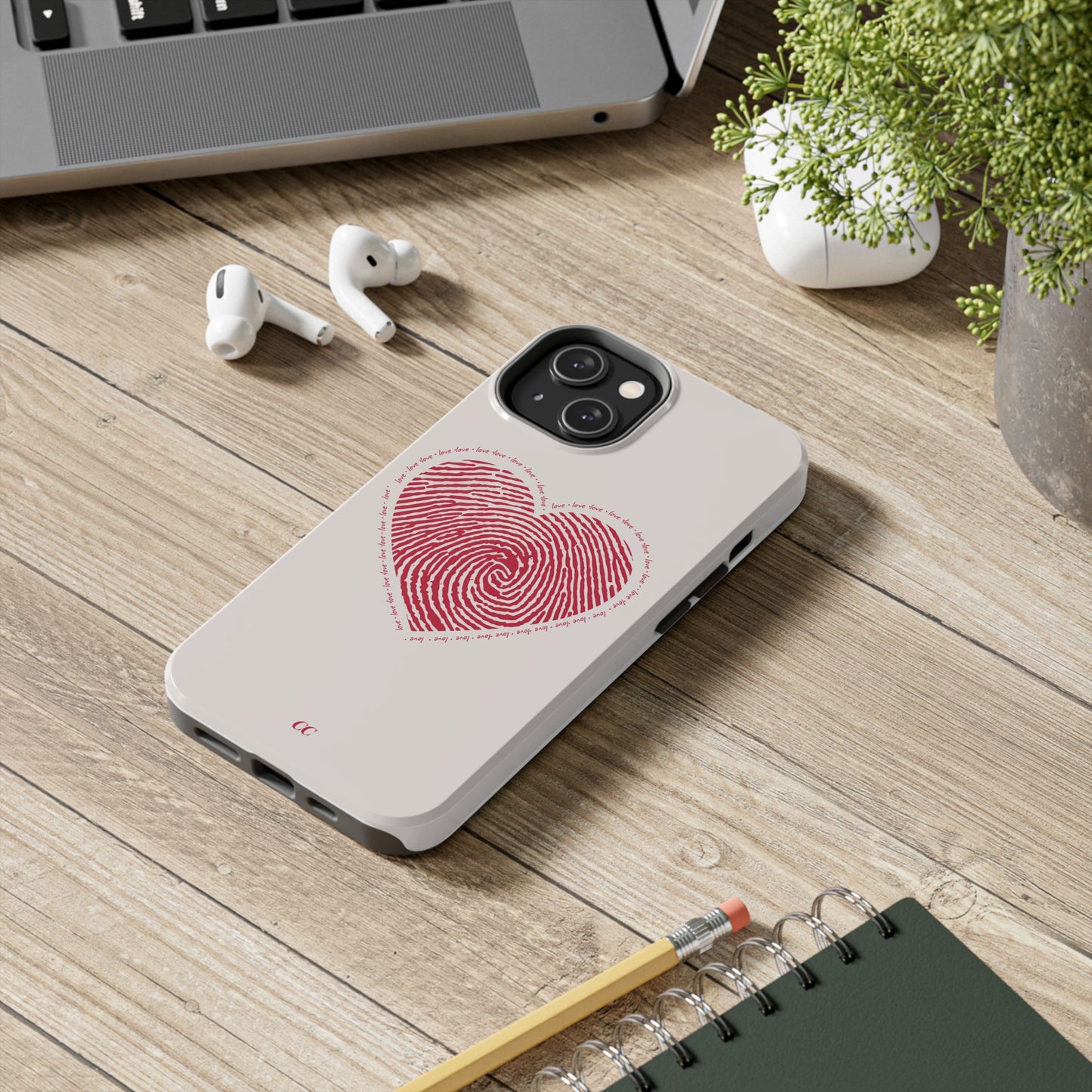 Finger Print Love Case - Durable Protection