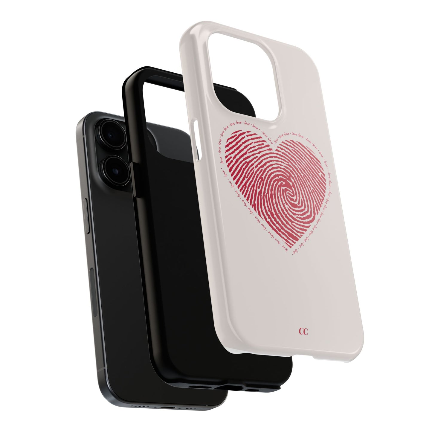 Finger Print Love Case - Durable Protection