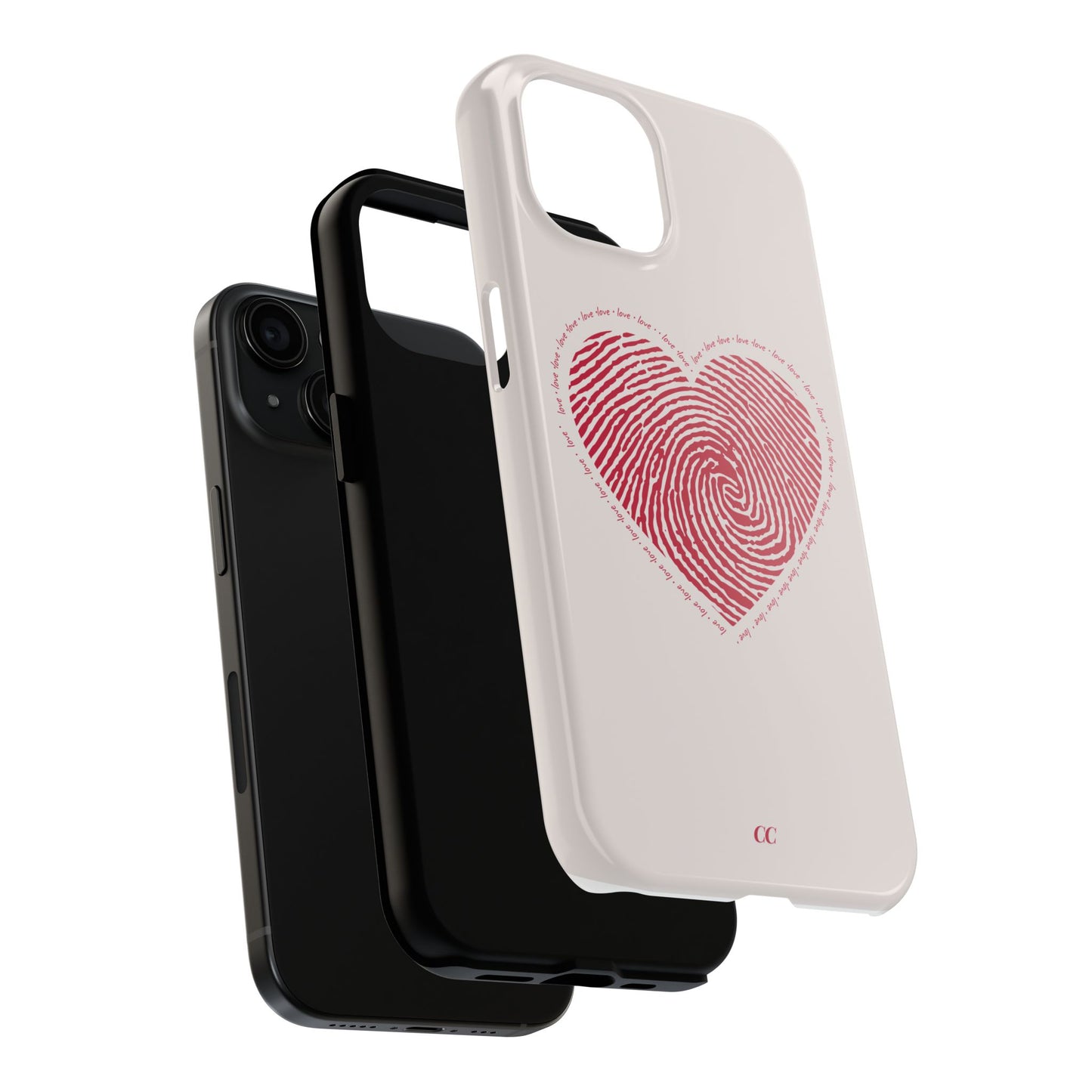 Finger Print Love Case - Durable Protection