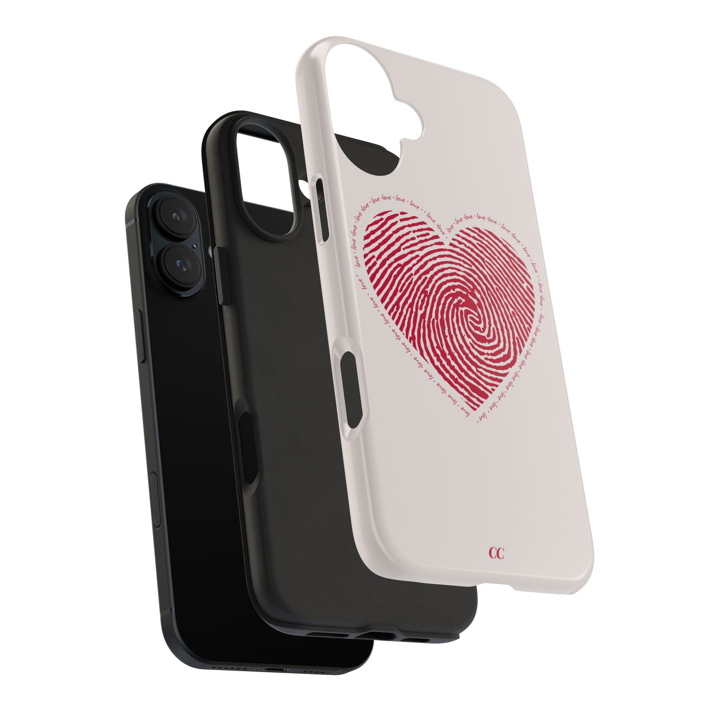 Finger Print Love Case - Durable Protection