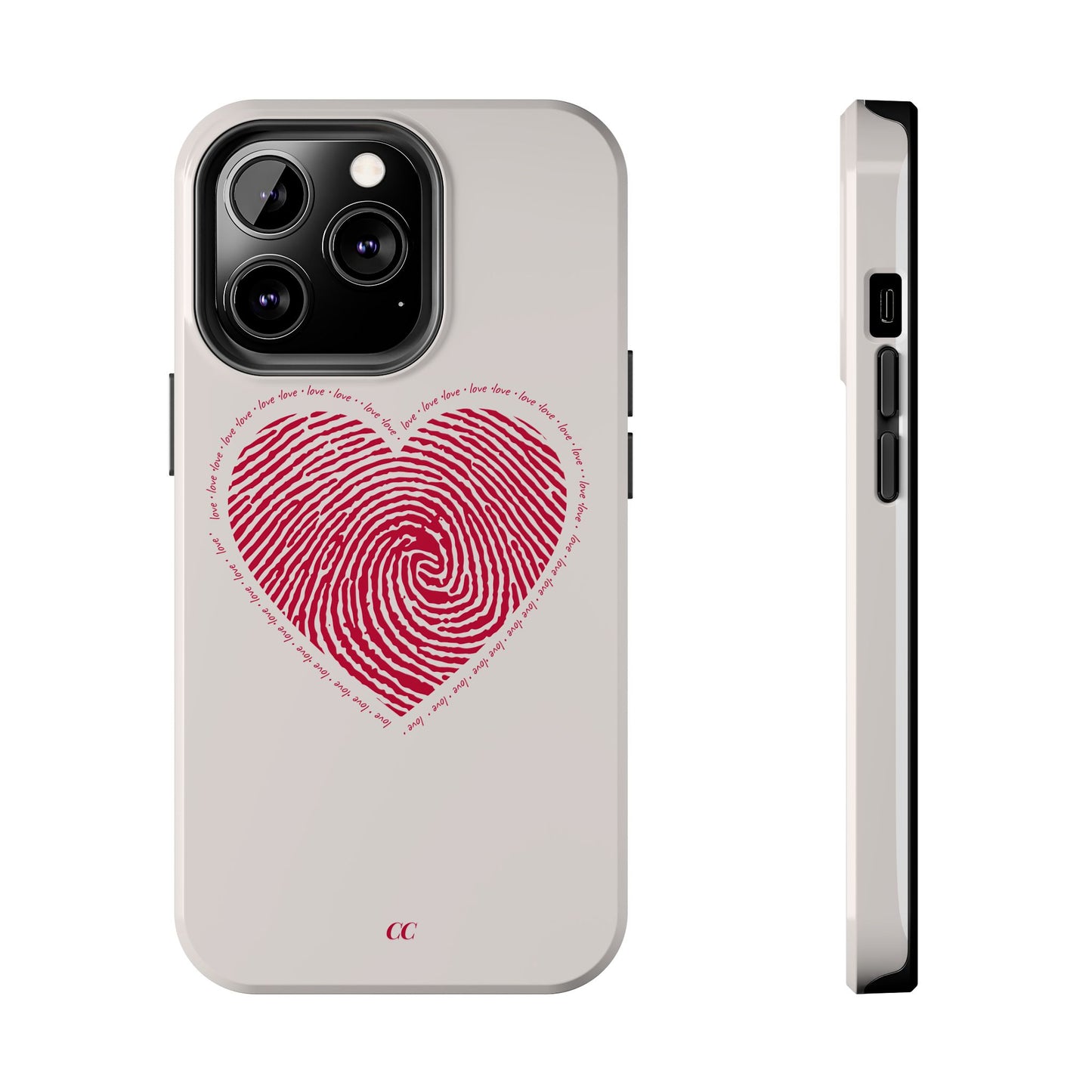 Finger Print Love Case - Durable Protection