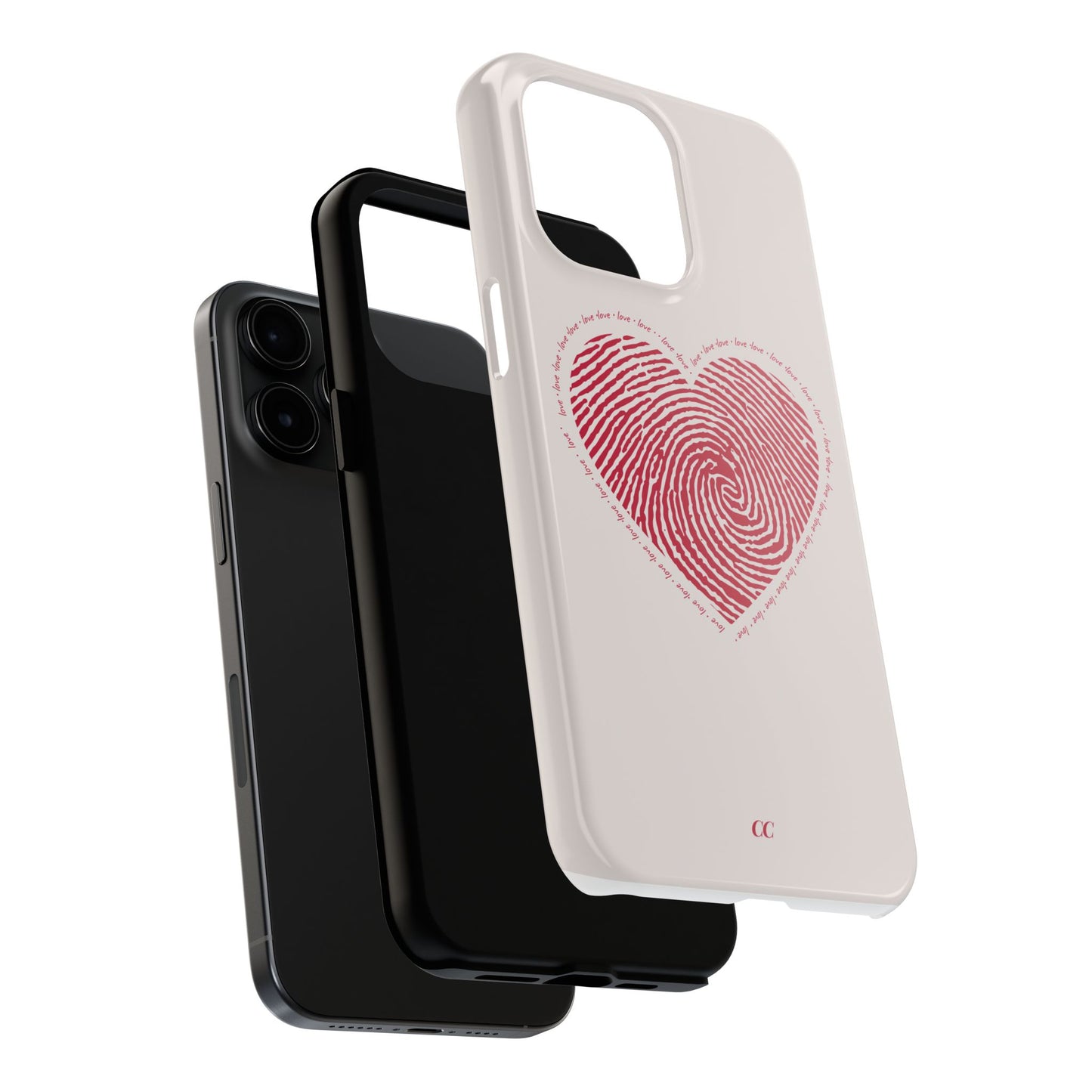 Finger Print Love Case - Durable Protection