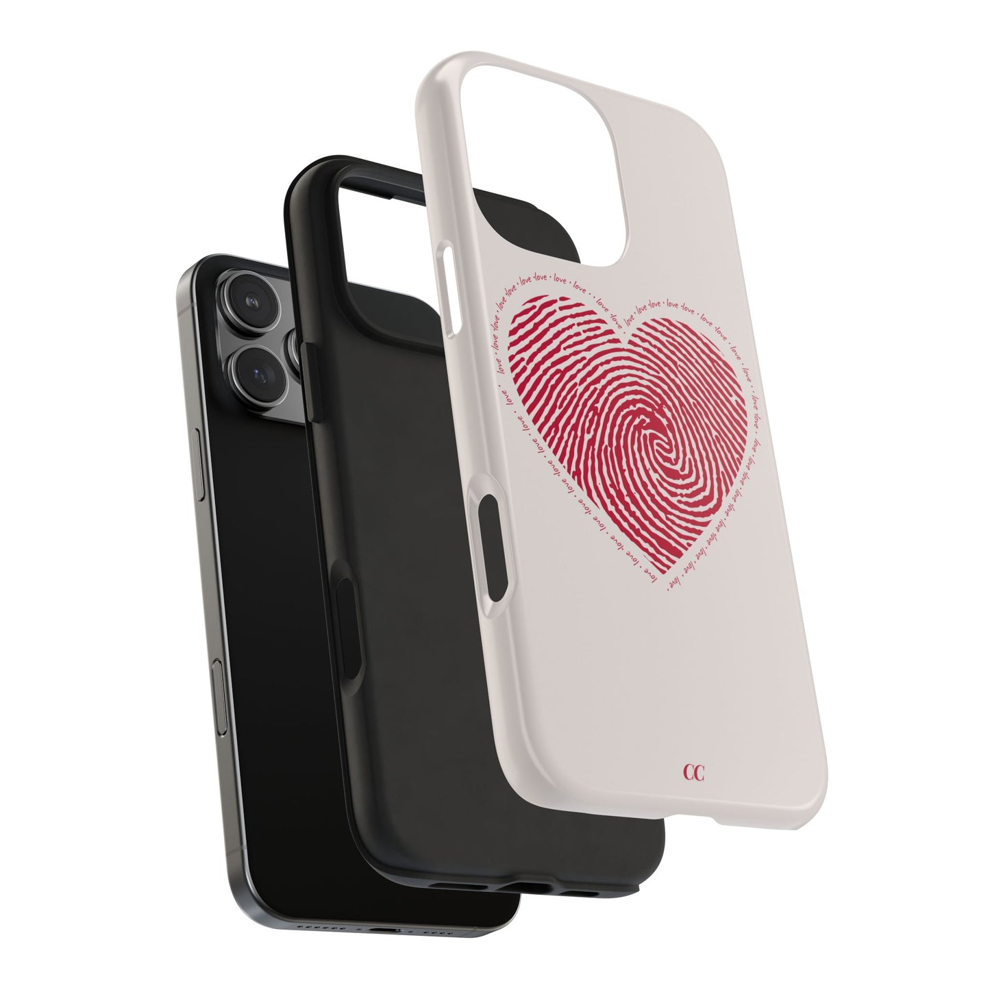 Finger Print Love Case - Durable Protection