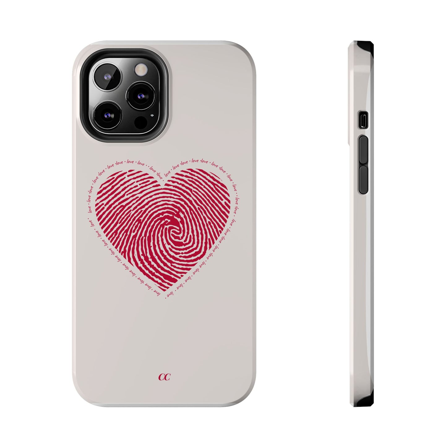 Finger Print Love Case - Durable Protection
