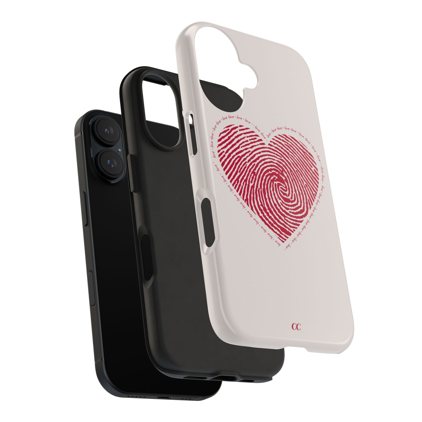 Finger Print Love Case - Durable Protection